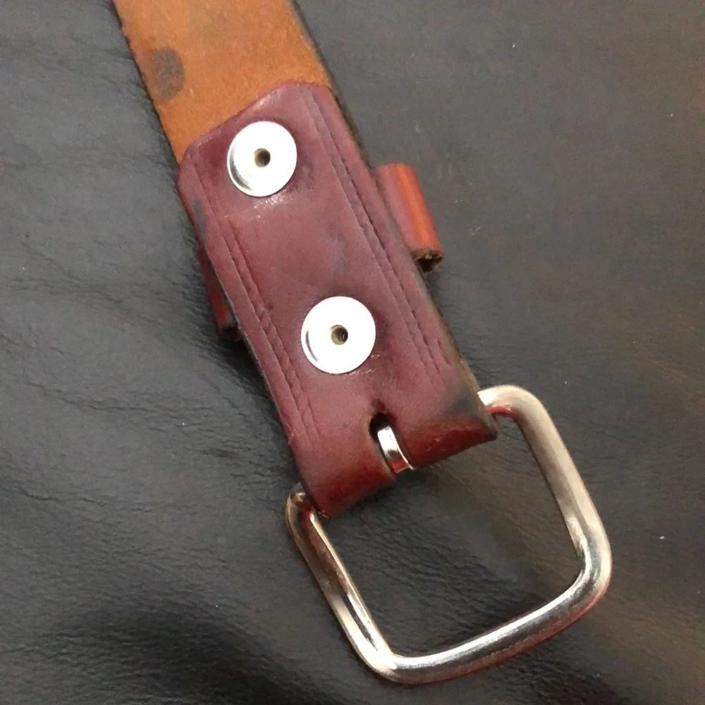 Brown Embossed Leather Belt size XL